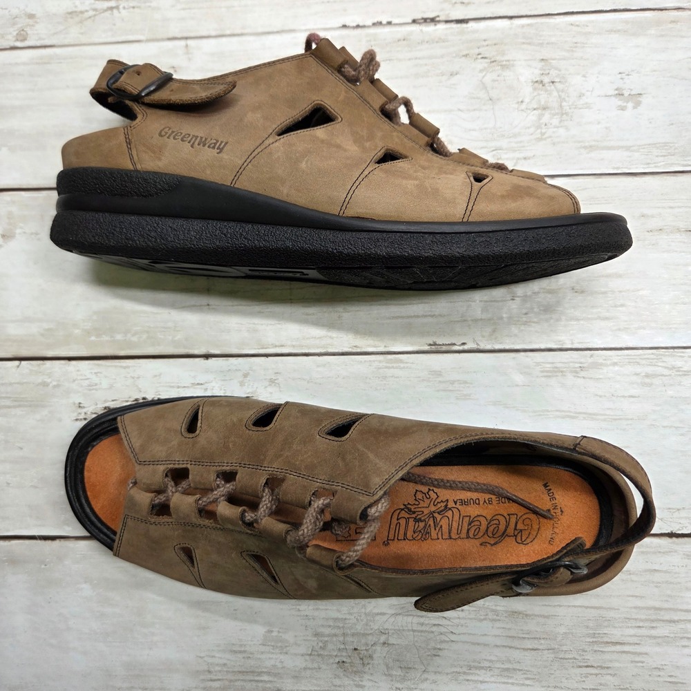 Greenway Durea 9865 Nubuck Leather Walking Sandals Womens UK 5(US 7.5) Brown